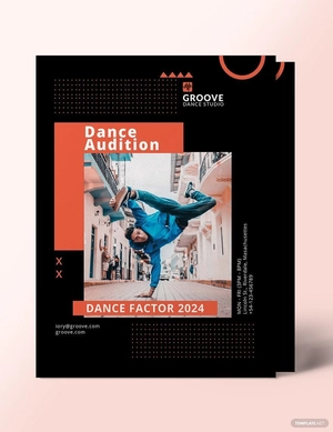 Sample Dance Audition Flyer Template