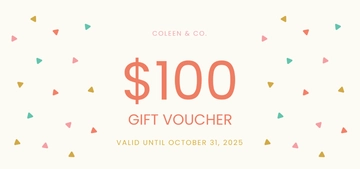 Free Simple Gift Cash Voucher Template to Edit Online