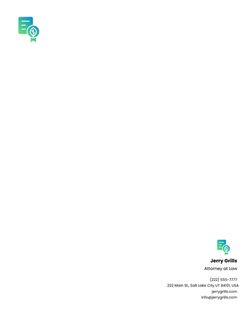 Free Attorney Letterhead Template to Edit Online