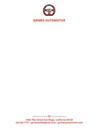 Free Automotive Business Letterhead Template to Edit Online