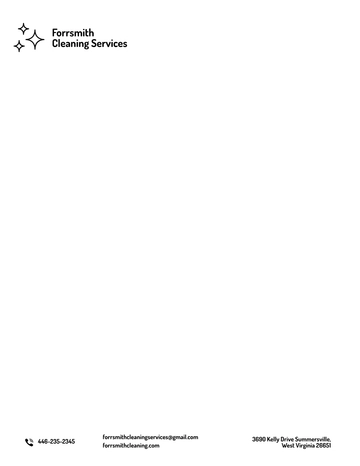 Free Cleaning Services Letterhead Template to Edit Online