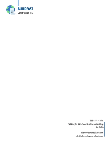 Free Contractor Letterhead Template to Edit Online