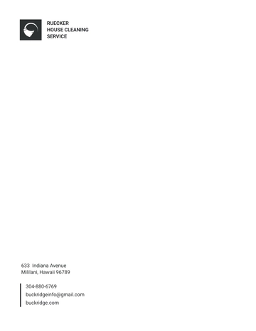 Free House Cleaning Service Letterhead Template to Edit Online