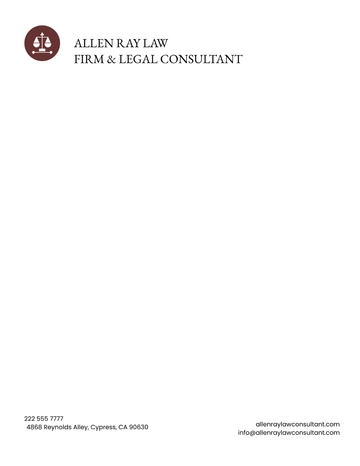 Free Legal Services Letterhead Template to Edit Online