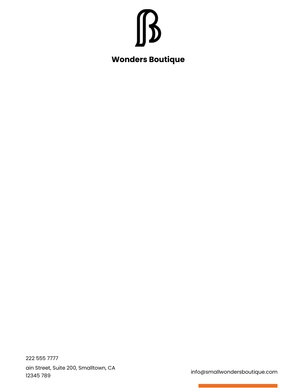 Free Small Business Letterhead Template to Edit Online