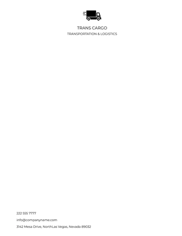 Free Trucking Company Letterhead Template to Edit Online