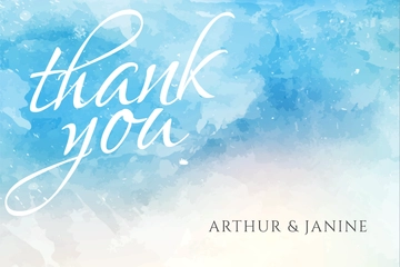 Free Beach Wedding Thank You Card template to Edit Online