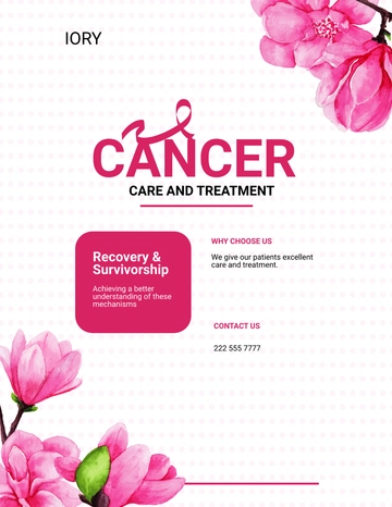 Free Cancer Treatment Flyer Template to Edit Online