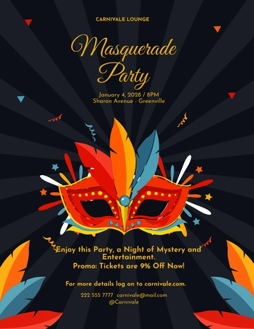 Free Carnival Masquerade Party Flyer Template to Edit Online Free Carnival Masquerade Party Flyer Template to Edit Online