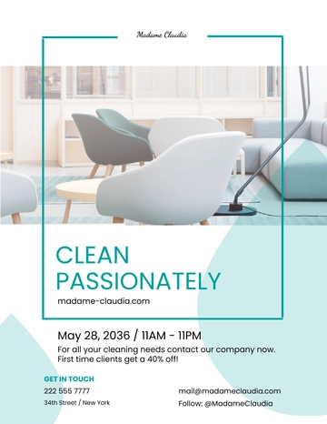 Free Cleaning Company Flyer Template to Edit Online