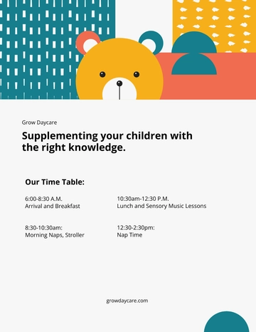 Free Daycare Center Flyer Template to Edit Online