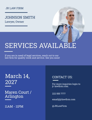 Free Lawyer Law Firm Flyer Template to Edit Online