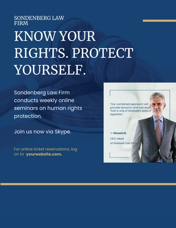 Free Law Firm Marketing Flyer Template to Edit Online