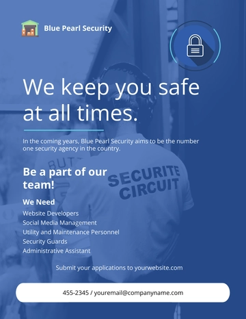 Free Security Services Company Flyer Template to Edit Online