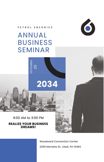 Free Business Seminar Poster Template to Edit Online