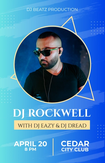 Free Dj Poster Template to Edit Online