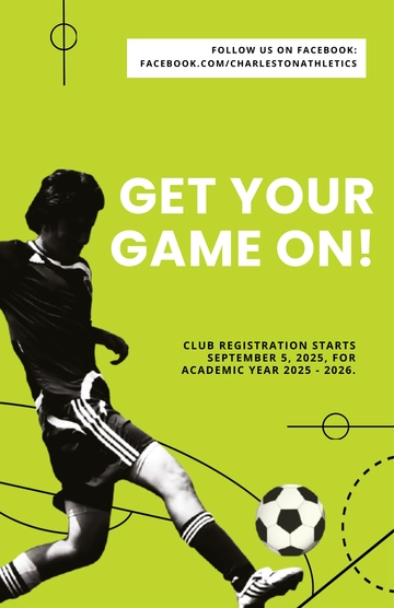 Free Sports Club Poster Template to Edit Online