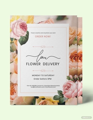 Flower Delivery Service Flyer Template