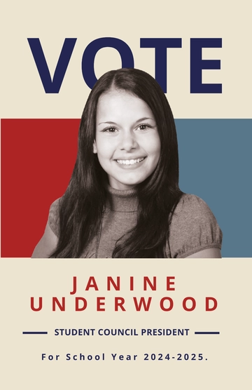 Free Student Council Election Poster Template to Edit Online