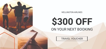 Free Airline Travel Voucher Template to Edit Online