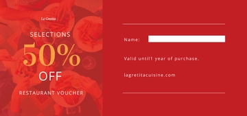 Free Blank Restaurant Voucher Template to Edit Online