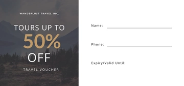 Free Blank Travel Voucher Template to Edit Online