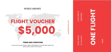 Free Flight Ticket Voucher Template to Edit Online