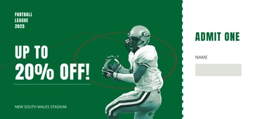 Free Football Ticket Voucher Template to Edit Online