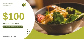 Free Lunch Food Voucher Template to Edit Online
