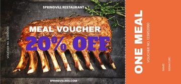 Free Meal Ticket Voucher Template to Edit Online