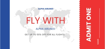 Free Plane Ticket Voucher Template to Edit Online