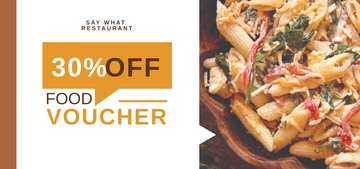 Free Simple Food Voucher Template to Edit Online