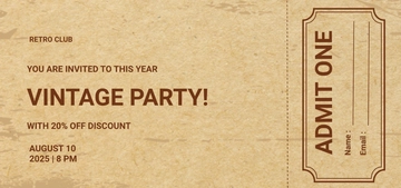 Free Vintage Ticket Voucher Template to Edit Online