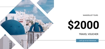 Free $2000 Travel Voucher Template to Edit Online
