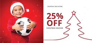Free Christmas Football Gift Voucher Template to Edit Online