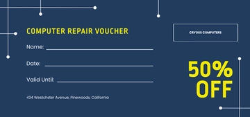 Free Computer Service Voucher Template to Edit Online