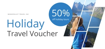 Free Holiday Travel Voucher Template to Edit Online