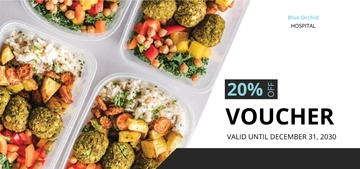 Free Hospital Food Voucher Template to Edit Online