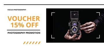 Free Photography Promotion Voucher Template to Edit Online