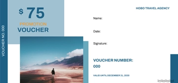 Free Travel Promotion Voucher Template to Edit Online