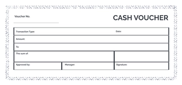 Free Blank Cash Voucher Template to Edit Online