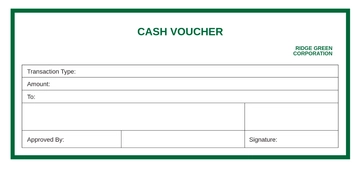 Free Business Cash Voucher Template to Edit Online