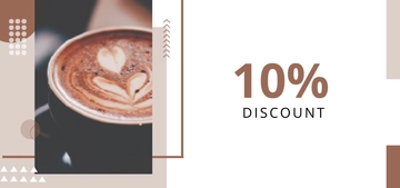 Free Cafe Promotion Voucher Template to Edit Online