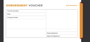 Free Blank Cash Disbursement Voucher Template to Edit Online