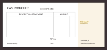 Free Luxury Cash Voucher Template to Edit Online
