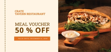 Free Printable Food Voucher Template to Edit Online