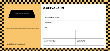Free Taxi Cash Voucher Template to Edit Online