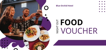 Free Night Out Food Voucher Template to Edit Online