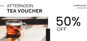 Free Restaurant Afternoon Tea Voucher Template to Edit Online