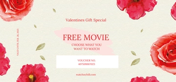 Free Romantic Love Voucher for Girlfriend Template to Edit Online
